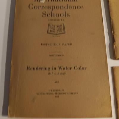 1922 Antique International Correspondence Schools - Water color - Ornamental Drawing