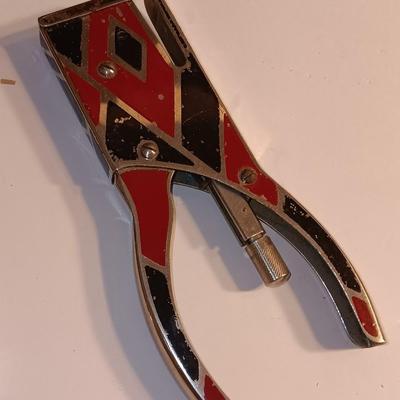 Vintage Art deco office supplies - Juwel Stapler- Neva-Clog stapler- Apsco pencil sharpener - union made tape measure