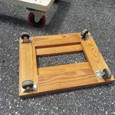 Two Wooden Rolling Caddies and more (G-BBL)