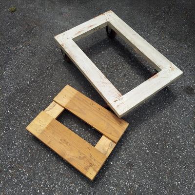 Two Wooden Rolling Caddies and more (G-BBL)