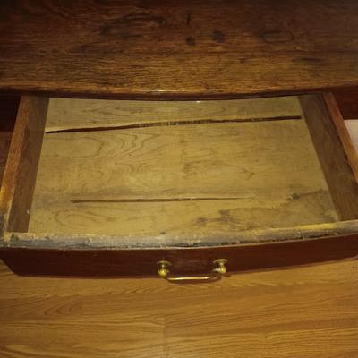 ANTIQUE WRITING DESK WITH DRAWER AND CLAW FEET