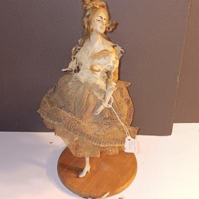 Beautiful Antique Bisque & lace lady doll / figure VERY OLD!