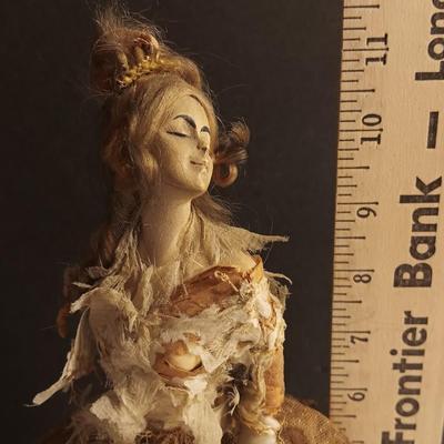 Beautiful Antique Bisque & lace lady doll / figure VERY OLD!