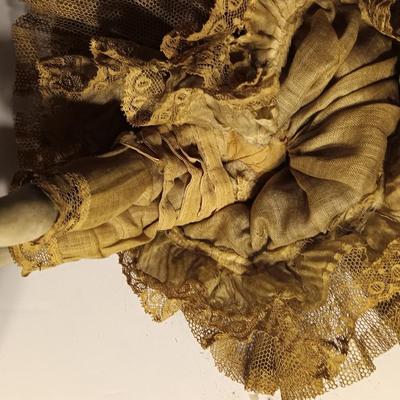Beautiful Antique Bisque & lace lady doll / figure VERY OLD!