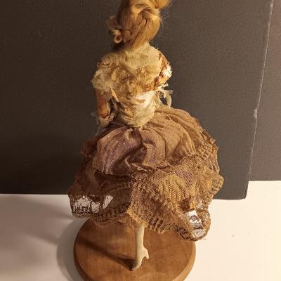 Beautiful Antique Bisque & lace lady doll / figure VERY OLD!