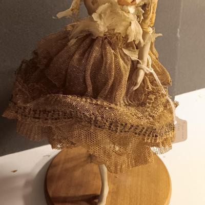 Beautiful Antique Bisque & lace lady doll / figure VERY OLD!