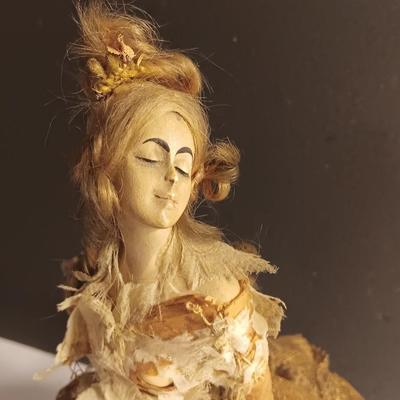 Beautiful Antique Bisque & lace lady doll / figure VERY OLD!
