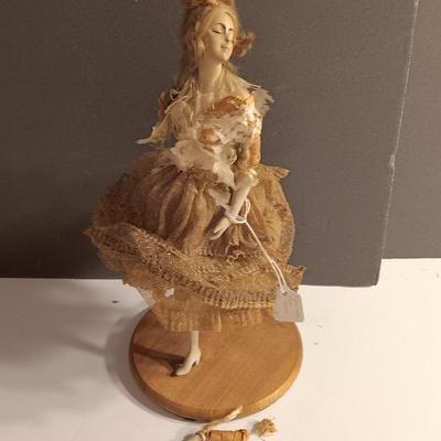 Beautiful Antique Bisque & lace lady doll / figure VERY OLD!