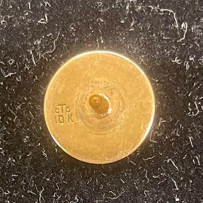 VTG 10k Hughes Aircraft Company 5 Years Gold Blue Enamel Screwback Lapel Pin