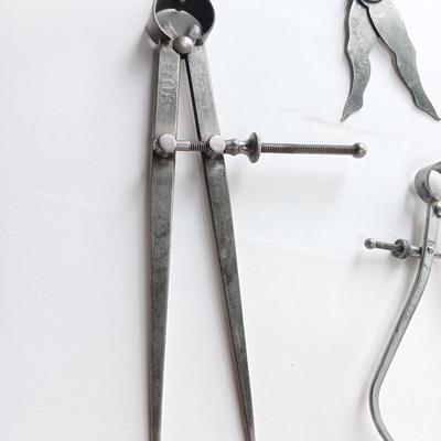 Vintage calipers and measuring tools