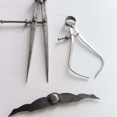 Vintage calipers and measuring tools