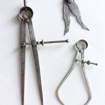 Vintage calipers and measuring tools