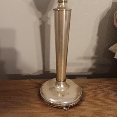 Vintage Art Deco Torchiere Lamp with white Glass Reflector Shade, Torchiere Table Lamp