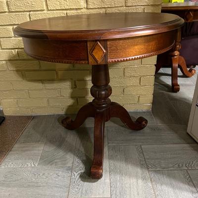 Matching Pair Vintage Side Drum Tables