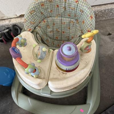 Kids bicycles and strollers