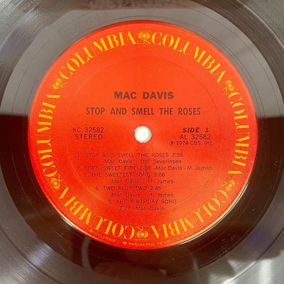 Mac Davis 33RPM Vinyl Album: Stop and Smell the Roses