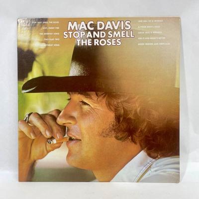 Mac Davis 33RPM Vinyl Album: Stop and Smell the Roses