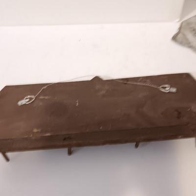 matted Cat print - clay cat statue and a house key hook