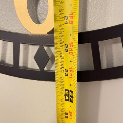 Large Metal Wall Clock 23" Diameter