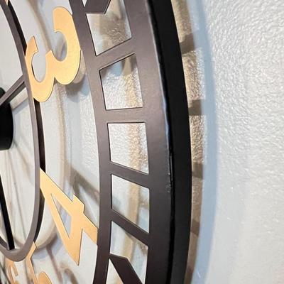Large Metal Wall Clock 23" Diameter