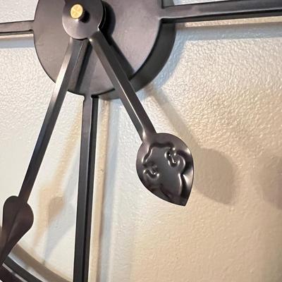 Large Metal Wall Clock 23" Diameter