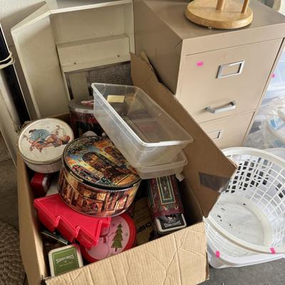 Storage containers, filing cabinet, vases