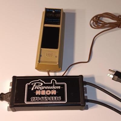 Progression Neon sign power supply and a Blak=Ray UVL=21 Ultra-violet light