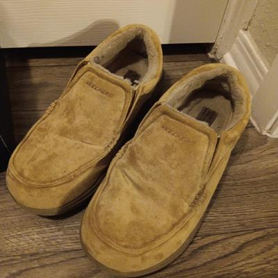 Brand new size 14 sketcher shoes and a pair of sketchers slippers