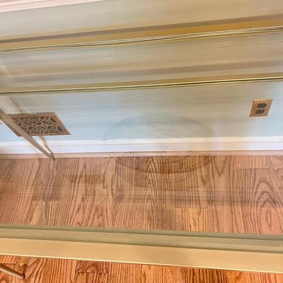 Myrtle Metal and Glass Desk with Shelf