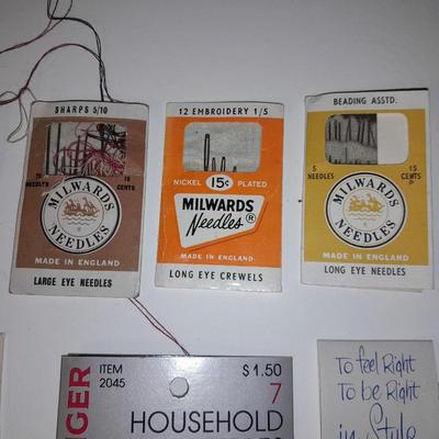 Assortment of sewing needles - Union made and newer