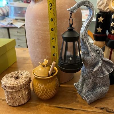 Big Decorative Lot - Brass Hangers, Large Vase, New Throw Pillows + More