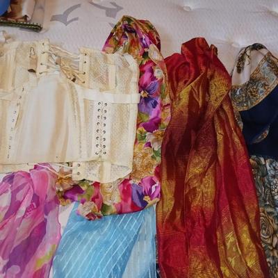 VINTAGE CORSET AND DRESS SCARVES