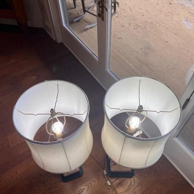 Two Terra Cotta Figural Lamps (PB-DZ)