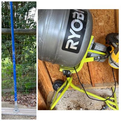 Ryobi Portable Cement Mixer w Bull Float