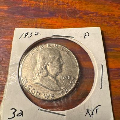 1952 P Benjamin Franklin half US. OIN SILVER