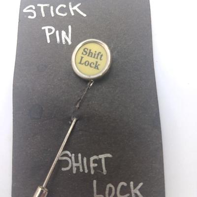 Shift Lock Stick pin by Spacebar Creations