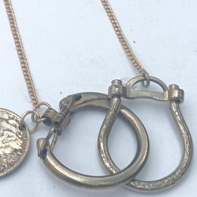 Mercury Dime on gold toned chain