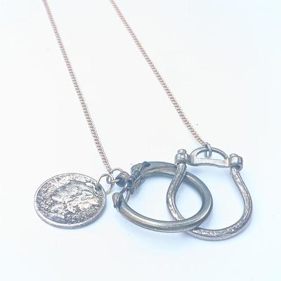 Mercury Dime on gold toned chain