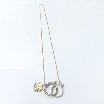 Mercury Dime on gold toned chain