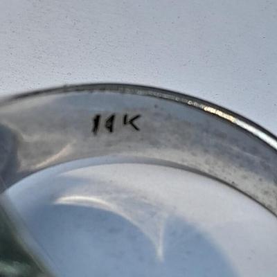 14K white gold band with no stone