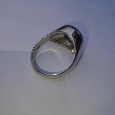 14K white gold band with no stone