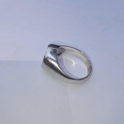 14K white gold band with no stone