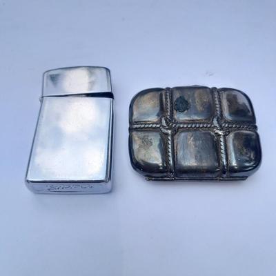 Antique VESTA Case with Zippo lighter