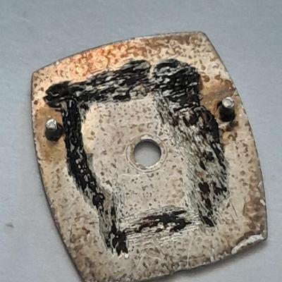 Antique watch faces Lura iridescent pearl like face and Hamilton retro art deco face