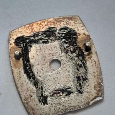 Antique watch faces Lura iridescent pearl like face and Hamilton retro art deco face