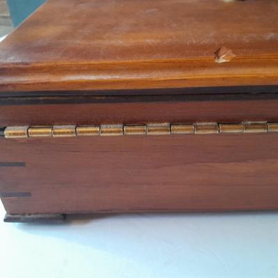Wood custom made Felt lined divided Jewelry Box