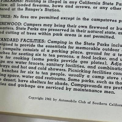 Automobile Club Association AAA Camping & Picnicking Sites in California soft cover book