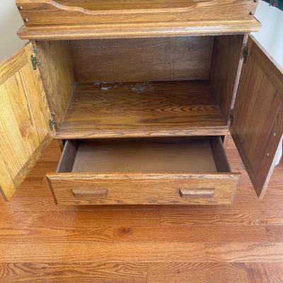Vintage oak dry sink