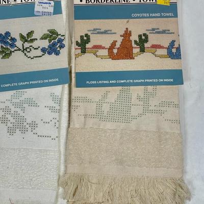 3 Counted Cross Stitch Tea Towels