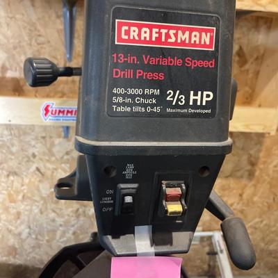 S24-Craftsman 13 inch variable speed drill press
